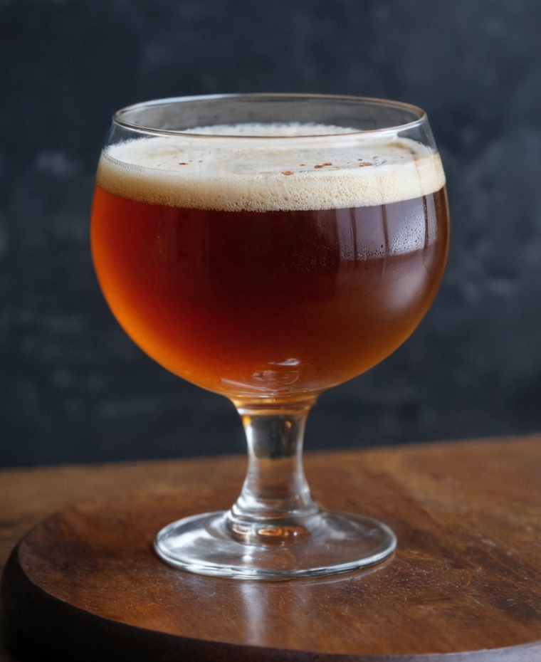 Belgian Dubbel Beer in Belgian Glass